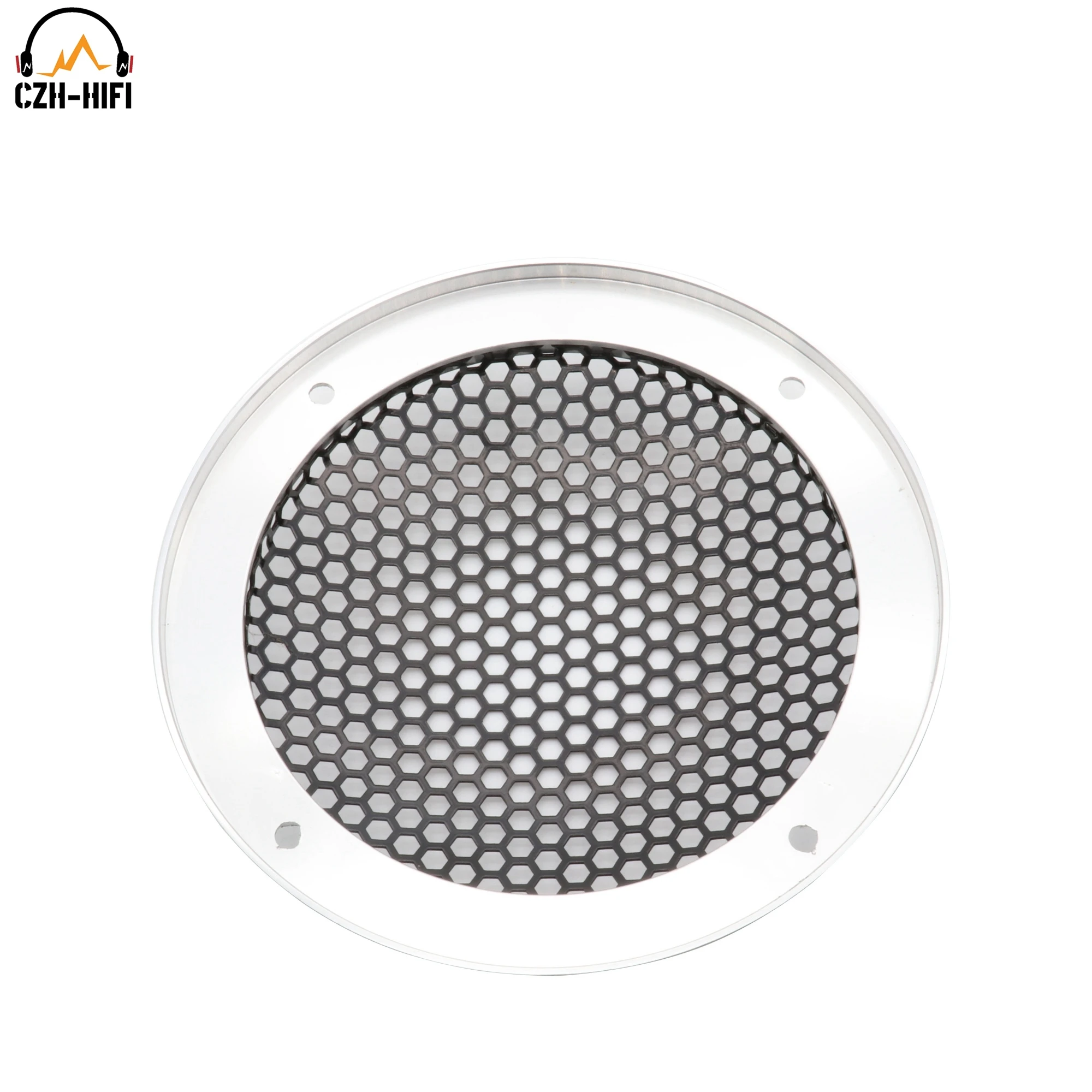 1pc 3.5" Metal Speaker Grill Mesh Cover ABS Plastic Car Audio Subwoofer Tweeter Circle Protective Cover - Image 3