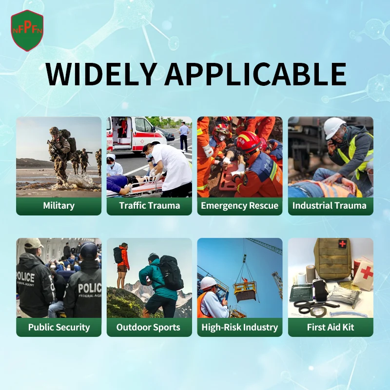 TCCC Tactical Zeolite Hemostatic Gauze Emergency Outdoor Binding Fixed Bandage First Aid Kit Medical Wound Dressing