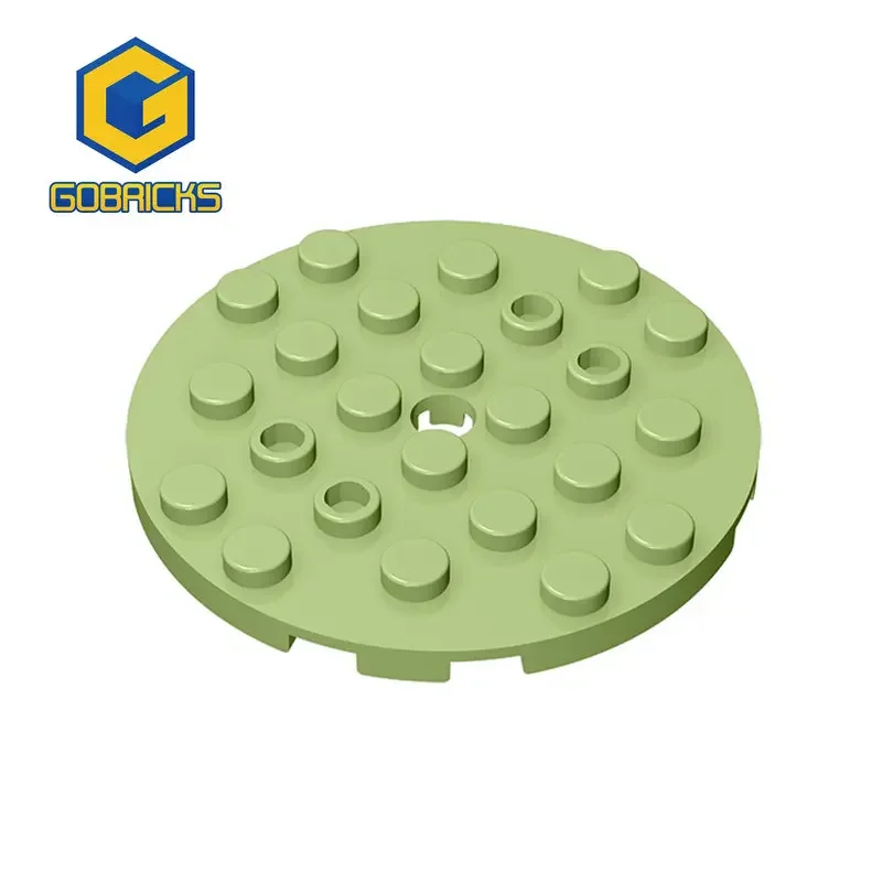 Gobricks 1 Pcs MOC Plate Round 6 x 6 Bricks Compatible With 11213 Model Building Blocks Parts Kids DIY Assembly Puzzle Toys Gift