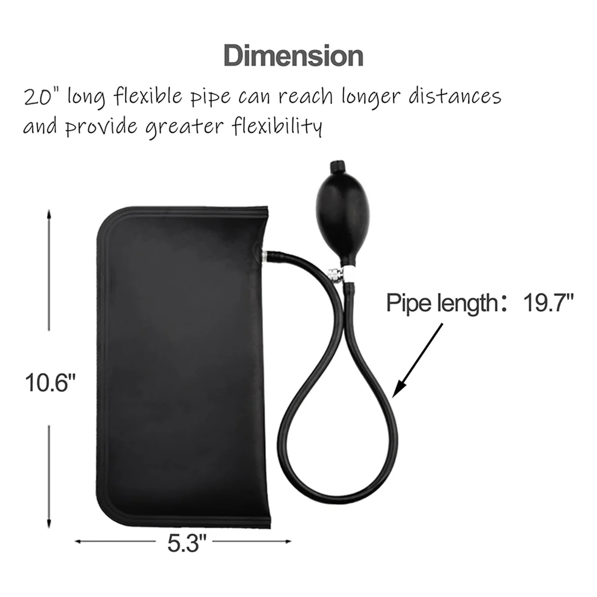 EULM Air Wedge Pump Professional Leveling Kit & Alignment Tool Inflatable Shim Bag, 440 LB Rating, 19.7Inch Long Hose, 2 Pack