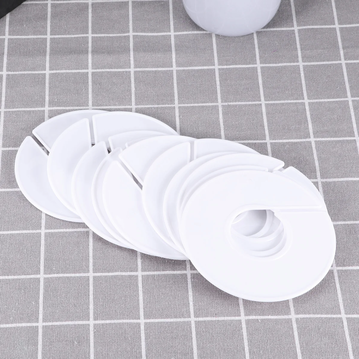 

10pcs Size Plate Round Clothes Hanger Markers Dividers White Hangers Clips Sewing Accessories Household Storage