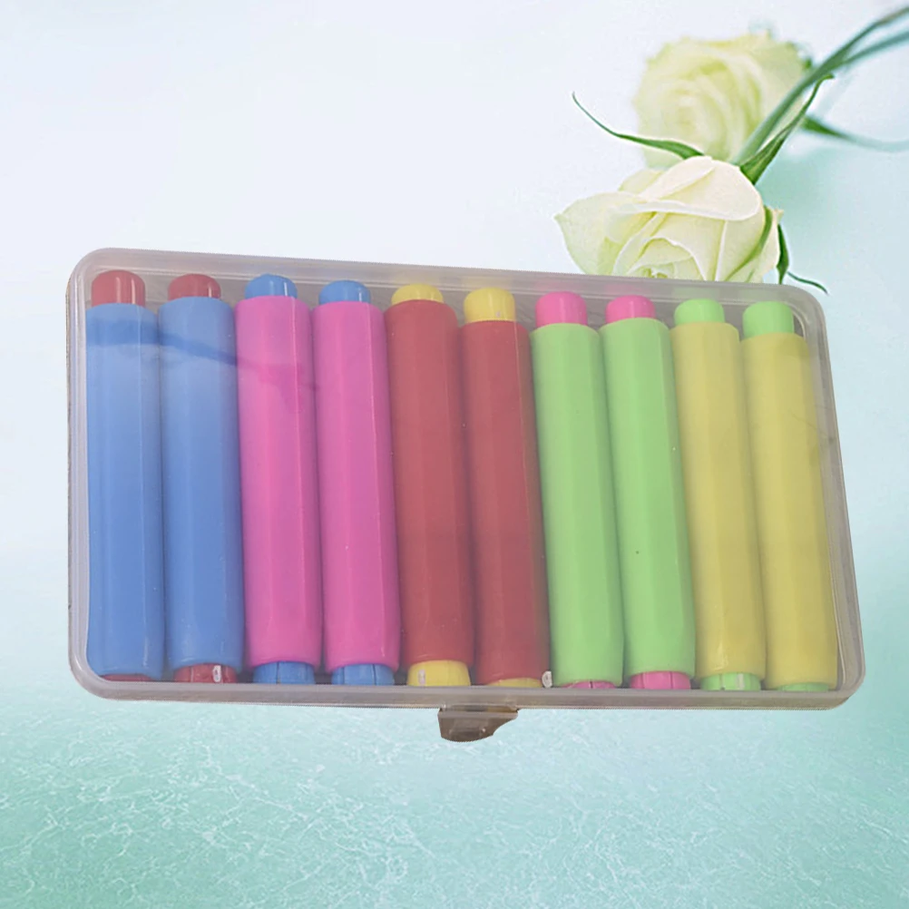 10 pcs Chalk Holder Portable Kid Storage School Supplies Colorful Eco Friendly Saving Chalk Avoiding Broken for School