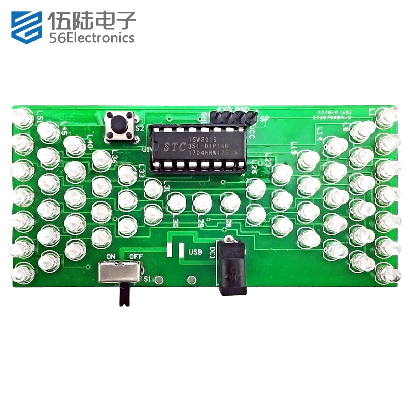 Hourglass Soldering Set Single-chip LED Light Electronic Hourglass PCB Welding Practice Kit for Teaching