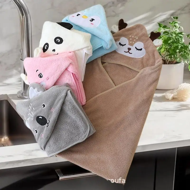 

Cartoon Animal Baby Hooded Bath Towels Toddler Bathrobe Warm Sleeping Swaddle Wrap For Boys Girls Newborn Soft Towel Blanket