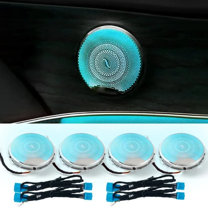 Led Decoratieve Omgevingslicht Autodeur Hoorn Cover 64 Kleuren Luidspreker Mid-range voor Mercedes Benz W213 W205 X253 C Klasse/E-klasse/GLC