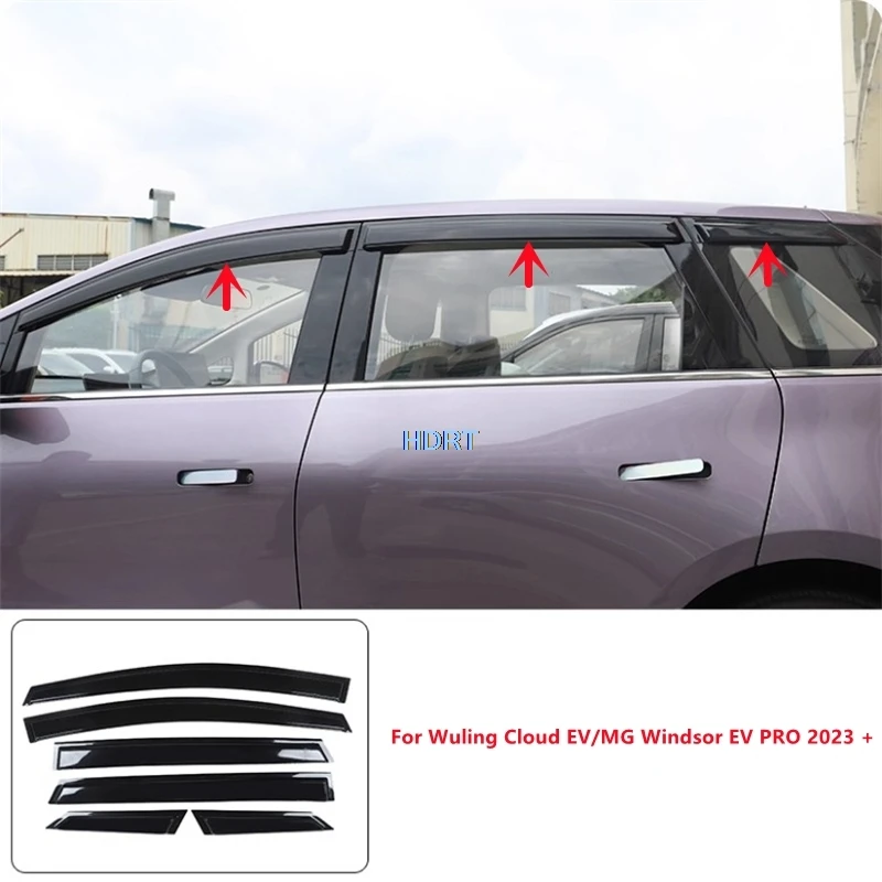 

Car Style Weather Shield Window Deflector Visor Sun Rain Shelter Cover Accessories For Wuling Cloud EV/MG Windsor EV PRO 2023 +
