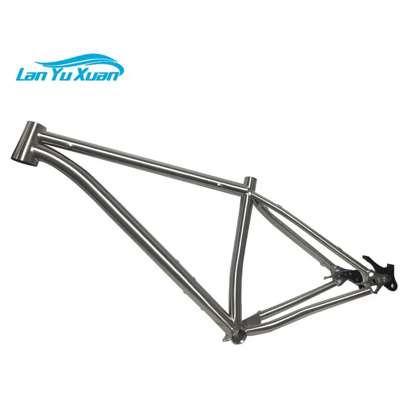 

Factory outlet ultra light titanium alloy Mountain bicycle Bike Parts frame 29*2.6 tire Wheel Thread BSA 17" Size