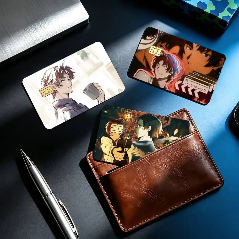 Oda Sakunosuke B-Bungo Stray D-Dogs 4pcs 1Set Card Stickers Small Waterproof Chip 4PCS Card Sticker Anti-Scratch