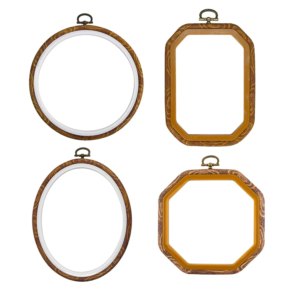 

4 PCS Embroidery Hoop Cross Stitch Frame Frames Mini Accessories Rubber Decorative Display