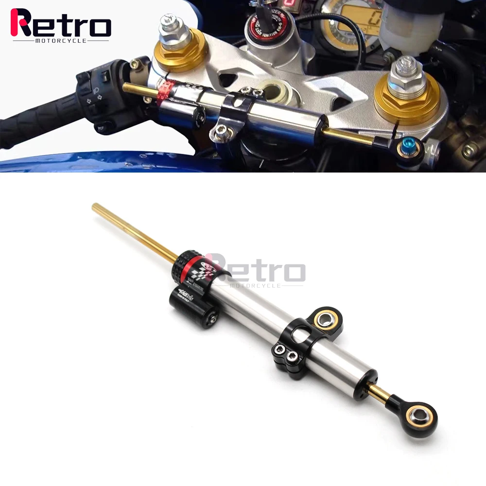 

\Универсальный регулируемый стабилизатор рулевого управления для мотоцикла Yamaha FZ-09 FZ07 MT07 MT09 Tracer Tracer 900 900GT алюминий с ЧПУ