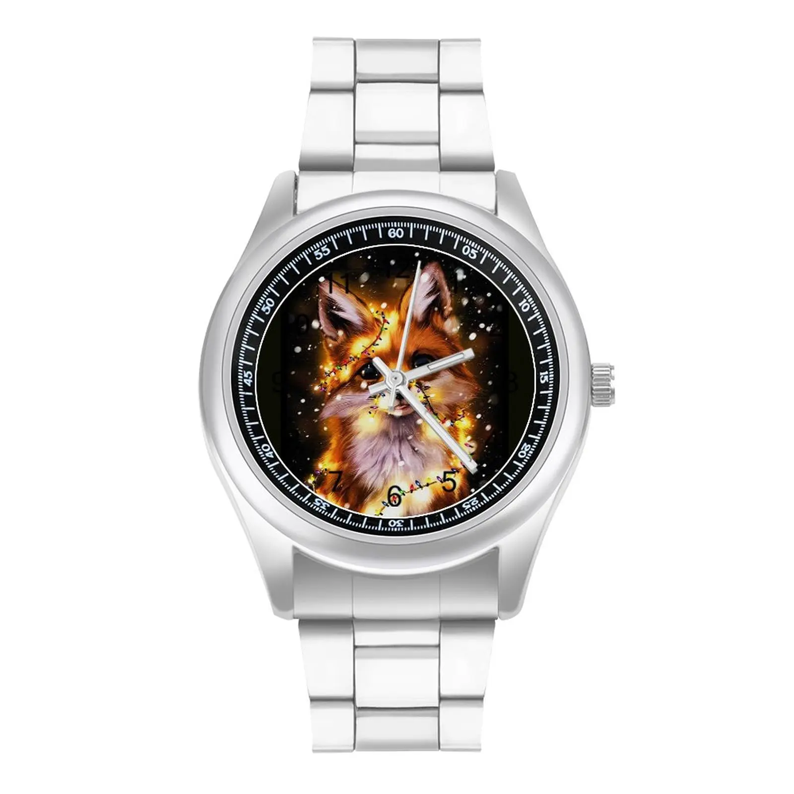 Fox Light Beautiful  SKY Quartz Watch Animal Photo Fancy Wrist Watch Stainless Wideband Spring Girl Wristwatch