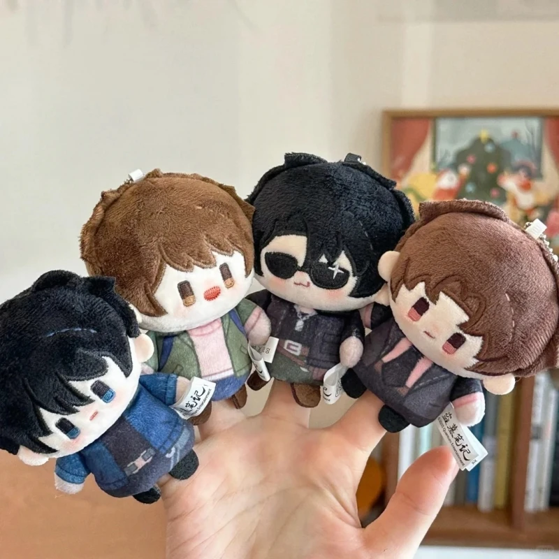 Genuine Grave Robber’S Notes 10cm Plush Doll Master Thief Finger Toy Series Wu Xie Zhang Qiling Cotton Doll Pendant Decor Gifts