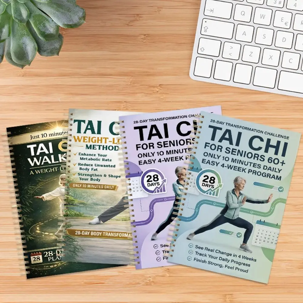 Lose Weight Tai Chi Practice Book Illustrated 28-day Plan Martial Arts Exercise Manual 10 Minutes Daily Self-Study