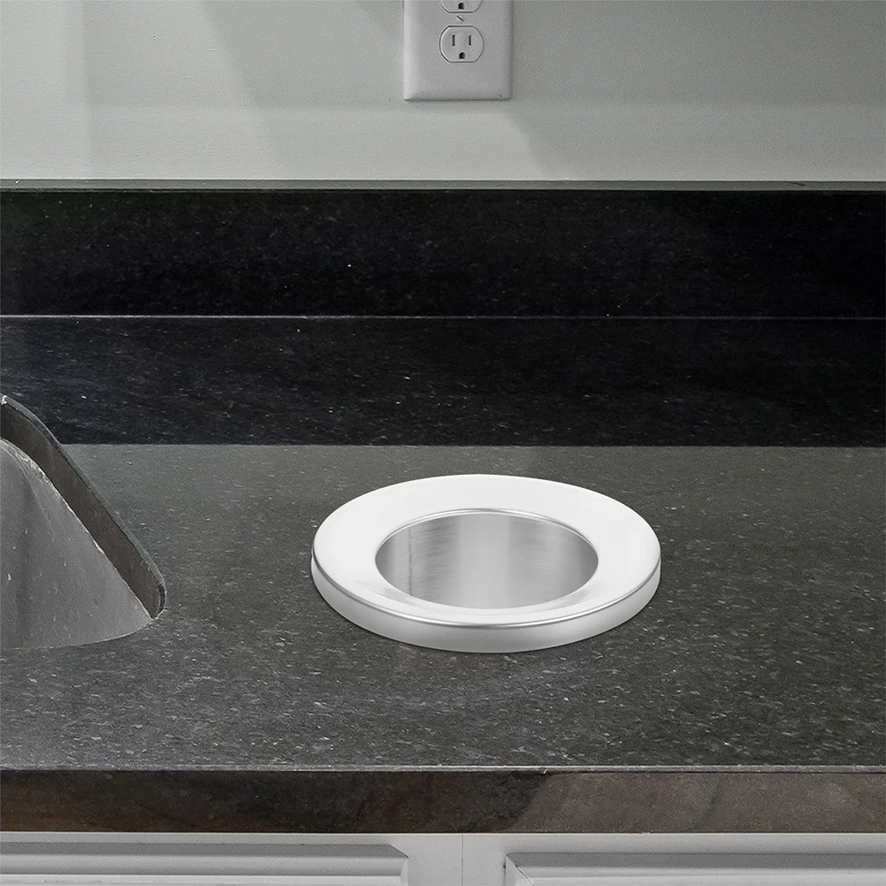 

Stainless Steel Embedded Trash Can Lid Round Recessed Trash Bin Cover Diameter 30Cm Countertop Recessed Garbage Lid Kitchen