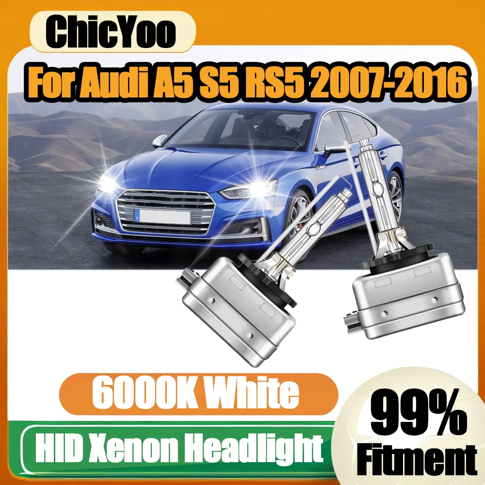 

2PCS Auto Lights 6000K Super White High Power Car Headlamps 35W D3S HID Xenon Headlight Bulbs 12V For Audi A5 S5 RS5 2007-2016