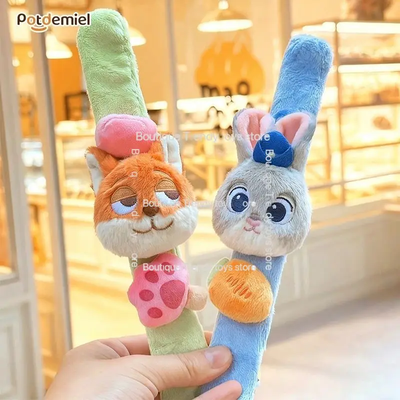 2025 printemps nouveau Disney authentique Zootopia Judy Nick Pop-up Bracelet pot de miel en peluche poupée cadeau pour les Fans