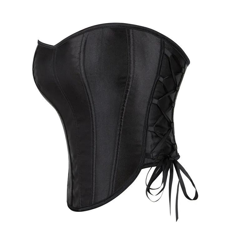Women Gothic Strapless Underbust Corset Waist Trainer Slimming Bustiers Lingerie Shapewear Bones Basques Body Shaper