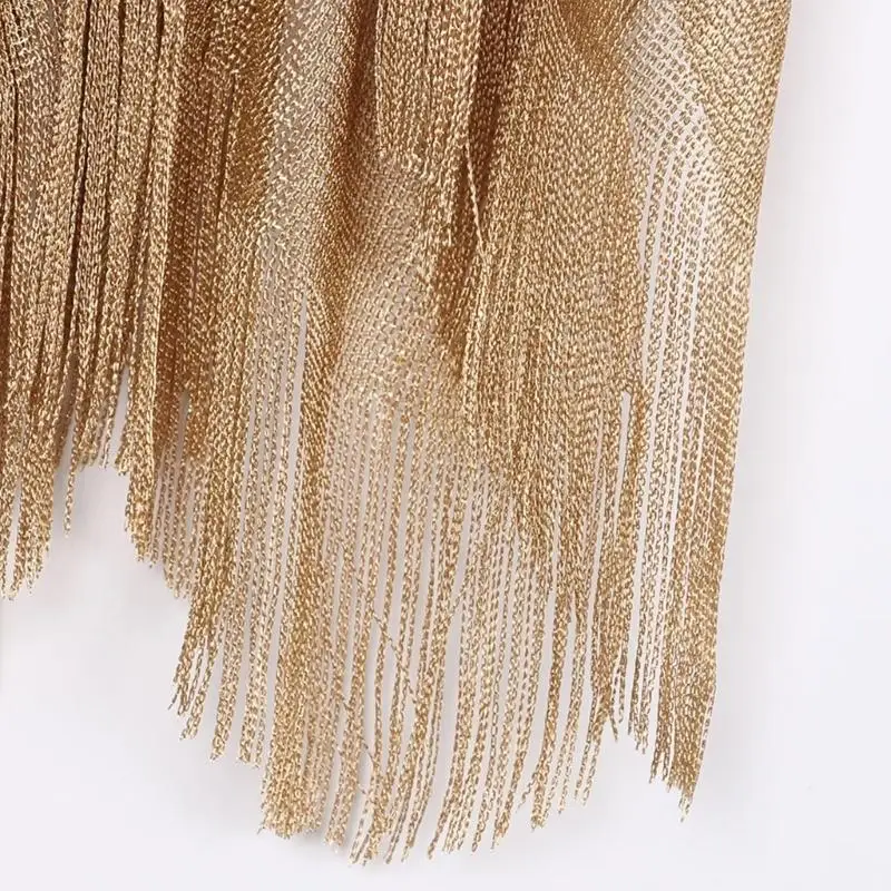 652F Metallic Kimono Beach Bikinis Cover Up Swimsuit Cover Up Sheer Mesh Dress