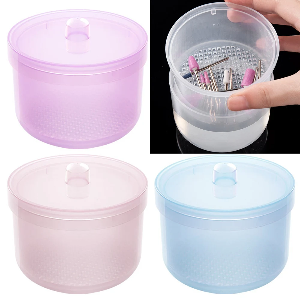 

Nail Art Drill Bits Grinding Head Sterilizer Disinfection Box Manicure Storage Case Clipper Tweezers Cleaning Accessories Tool