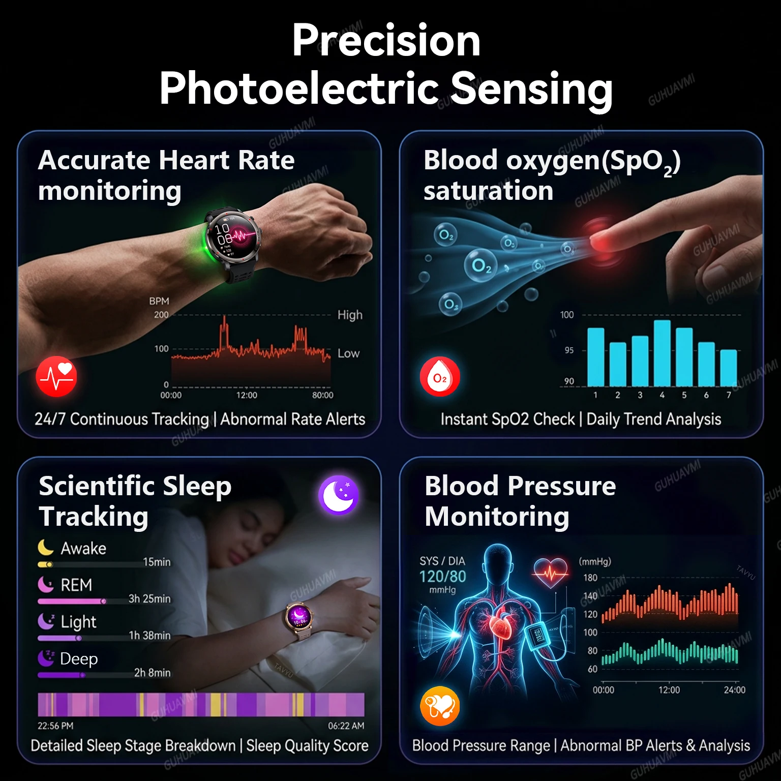 2026 New Women Men AI Smart Diagnosis Watch ECG+PPG Blood Pressure Heart Rate 24/7 Health Monitor IP68 Fashion Sports Smartwatch