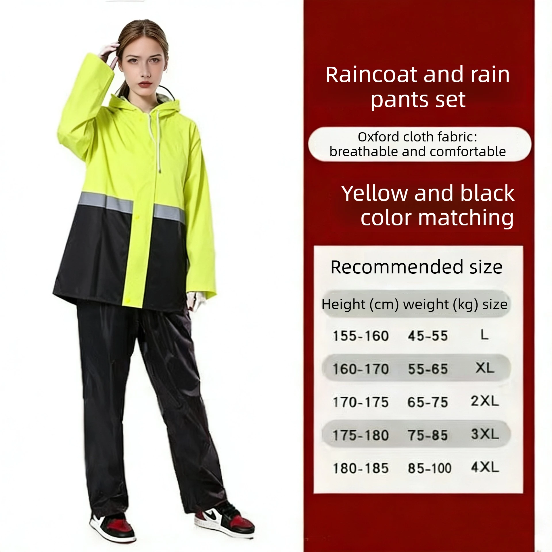 Raincoat Motorcycle Rain Suit Oxford Clothes  Full Body Waterproof Rainwear for Adult Electric,Moto Bike, walking Equipment