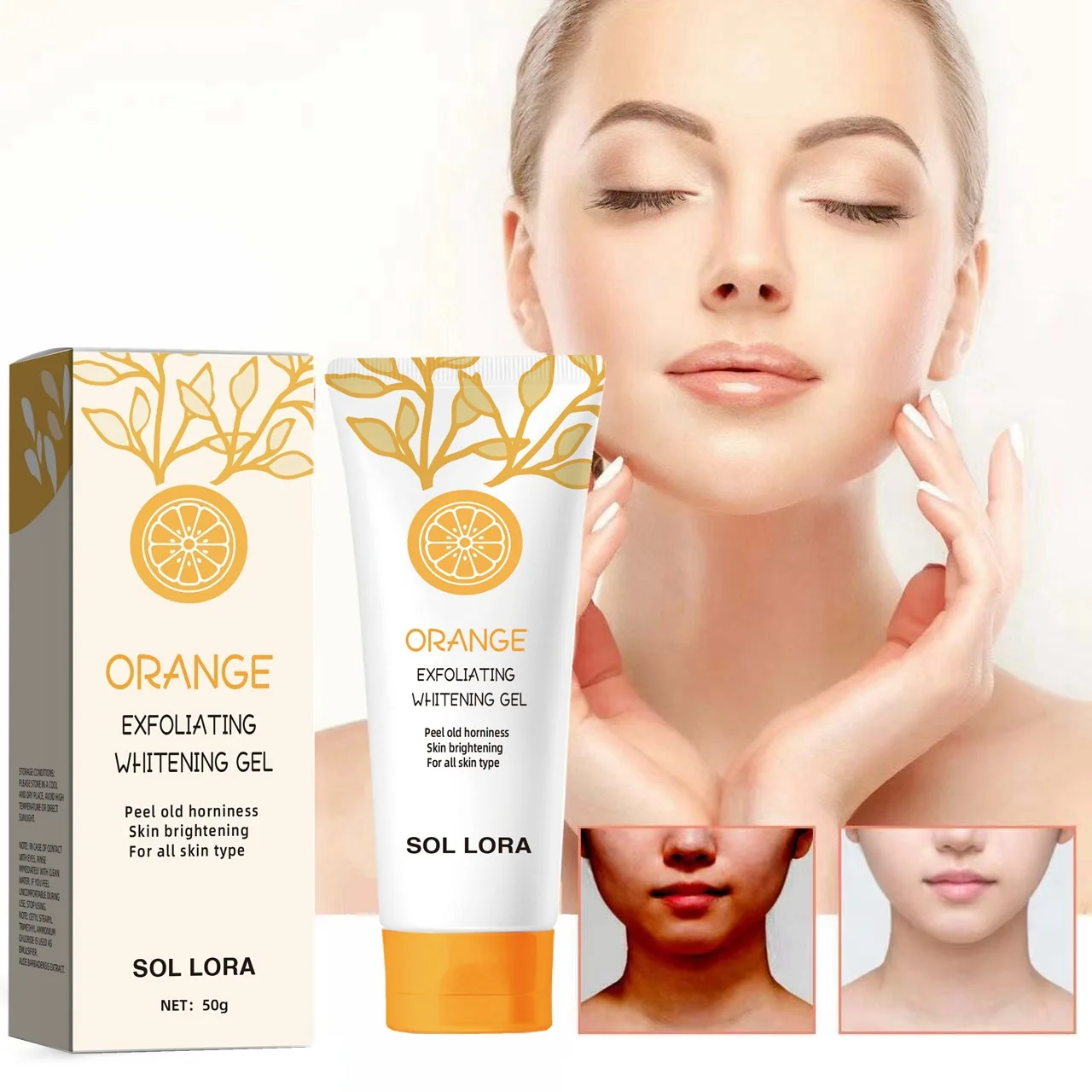 

Orange Exfoliating Gel Facial Peeling Gel Moisturizing Body Lotion Gentle Scrub Deep Cleansing Smooth Skin Care