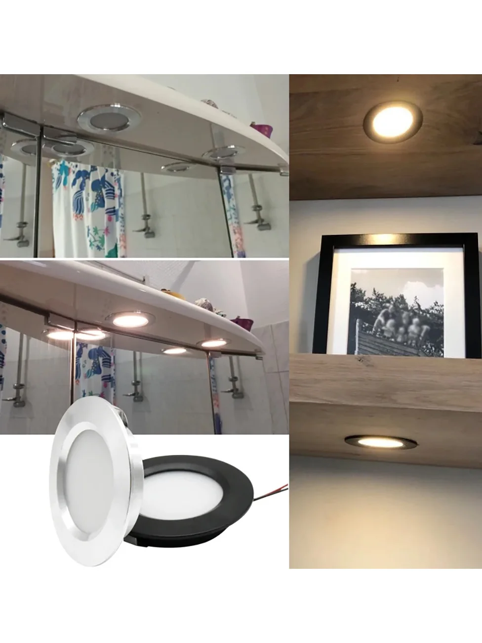 LED 12V ダウンライト IP65 防水キャンピングカーバスルーム天井超薄型 24V キャビネットライト埋め込み 3 ワットショーケースミニスポットライト