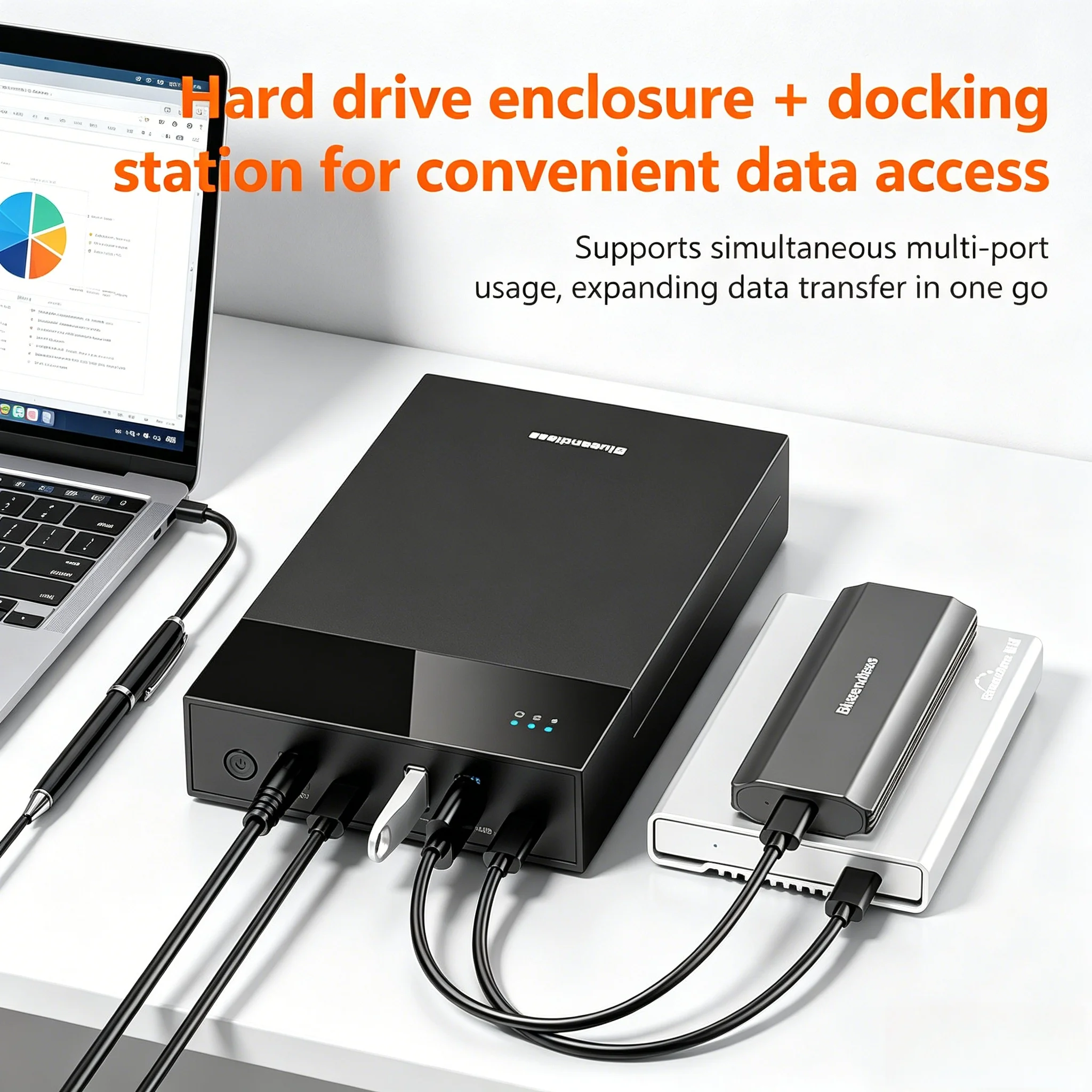 Power Tools Microsoft - プロ仕様 2.5/3.5インチ HDD/SSD エンクロージャー、USB3.0ハブ、18TB対応、TYPE C to