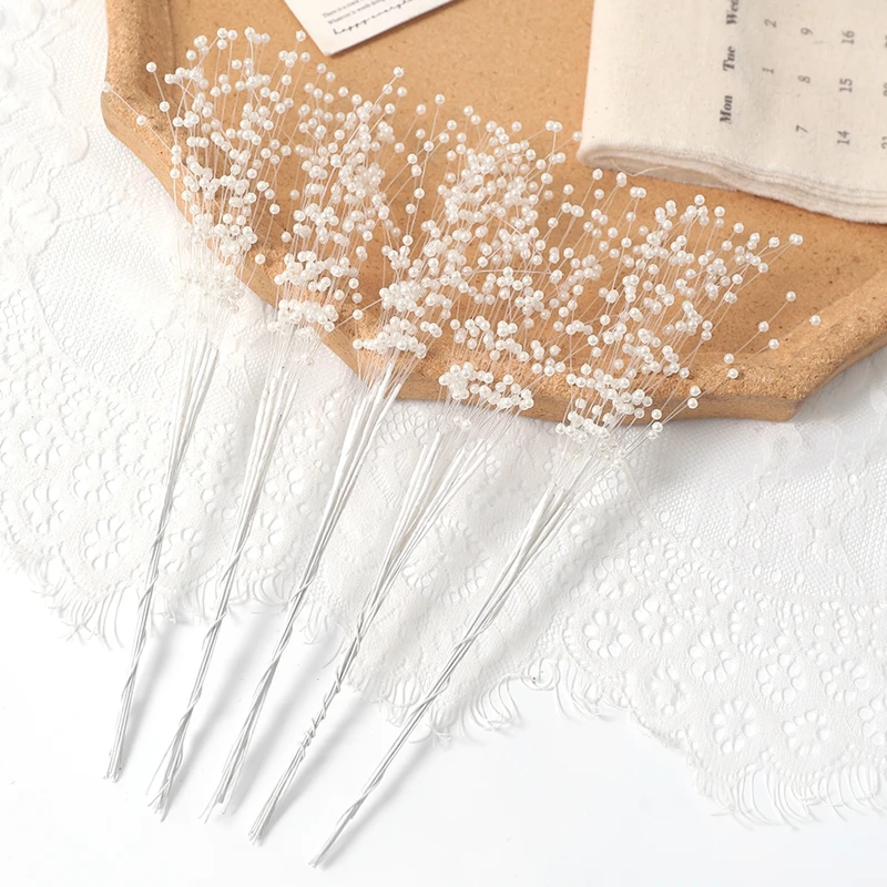 21,5 cm Perlenschnur, Blumenstrauß-Zubehör, künstlicher Blumenstrauß, Perlenschnur für Zuhause, Hochzeit, Party, Dekoration, DIY-Bastelbedarf – Detail 8