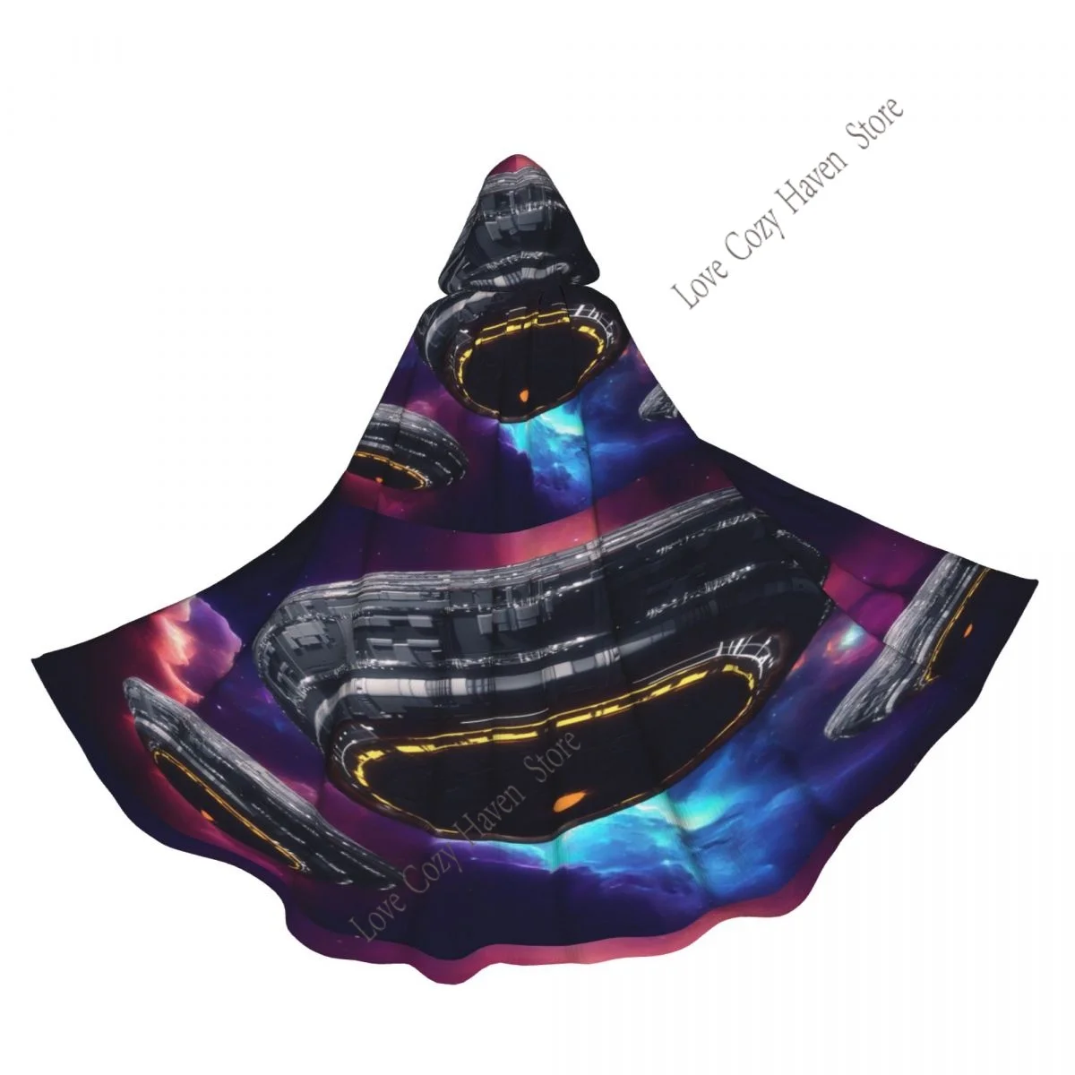 

UFO Spaceship Cosplay Medieval Costumes Hooded Cloak Capes Long Robes Jackets Coat Carnival