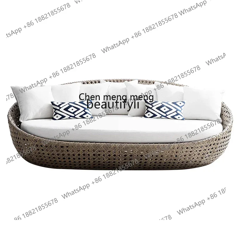 182C Outdoor Sofa Lazy Double Villa Courtyard Balcony Waterproof Outdoor Terrace Garden Bird Nest round Bed