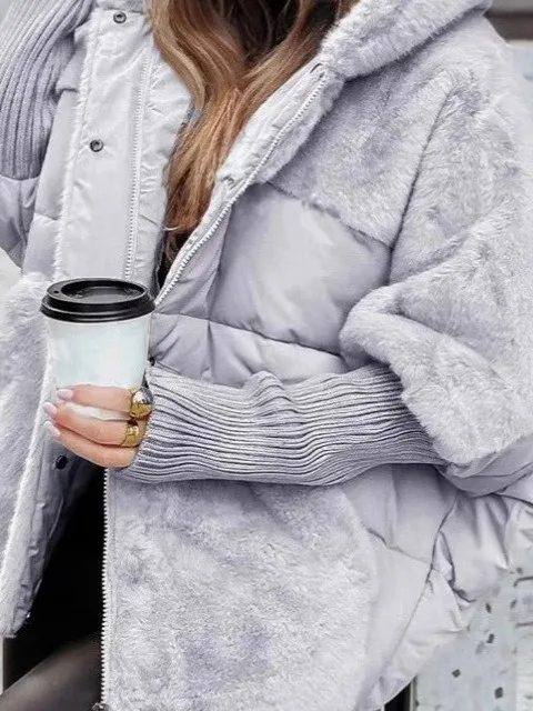 

Thiened Long Sve Splicing Loose Coat for Women Summer Regular Thin Cotton Jaet Fem 8-24 Years Old China Made