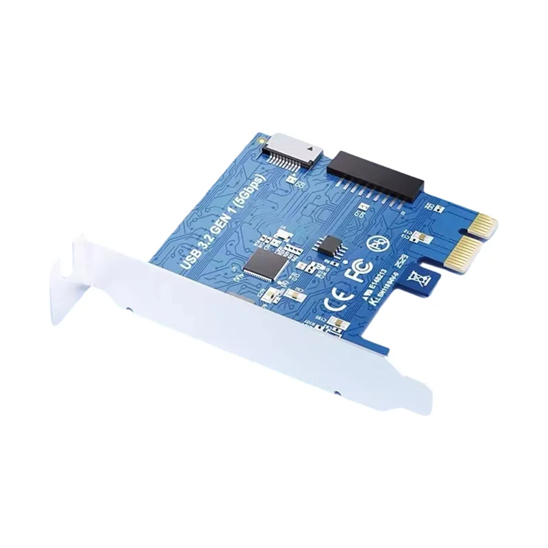 

Для WIN 7/8/10/11 Совместимая плата расширения PCI-E 1X к 20-контактному + Type-E USB 3.2 GEN1 Карта адаптера 5 Гбит/с