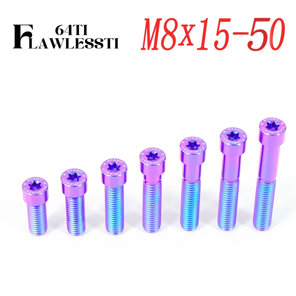 FLAWLESSTI M8x15-50 Gr5 Titanium Bolt Rear Shock Handle Bar Bolt For Honda Forza 350 Giorno 125 Yamaha Xmax 300
