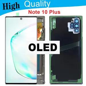Bilashmart OLED 6.8'' Display Samsung Note 10 Plus Note10+ N975 N976B N975W LCD Touch Screen Digitizer Assembly with back cover