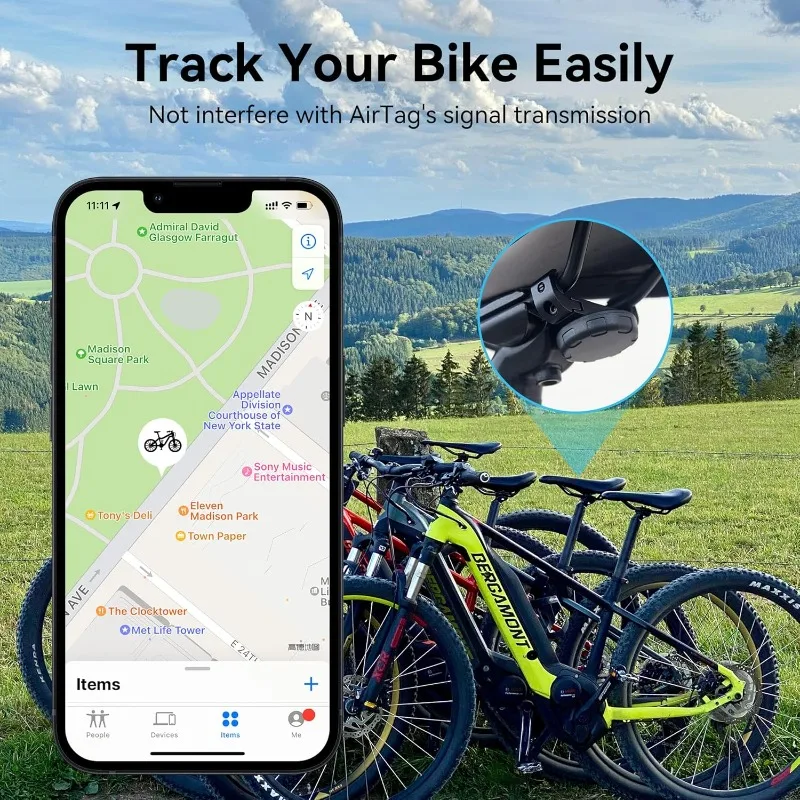 Universal Bike Tracker Holder GPS Bracket for Airtag Anti Theft Bicycle Positioner Cycling Security Accessory