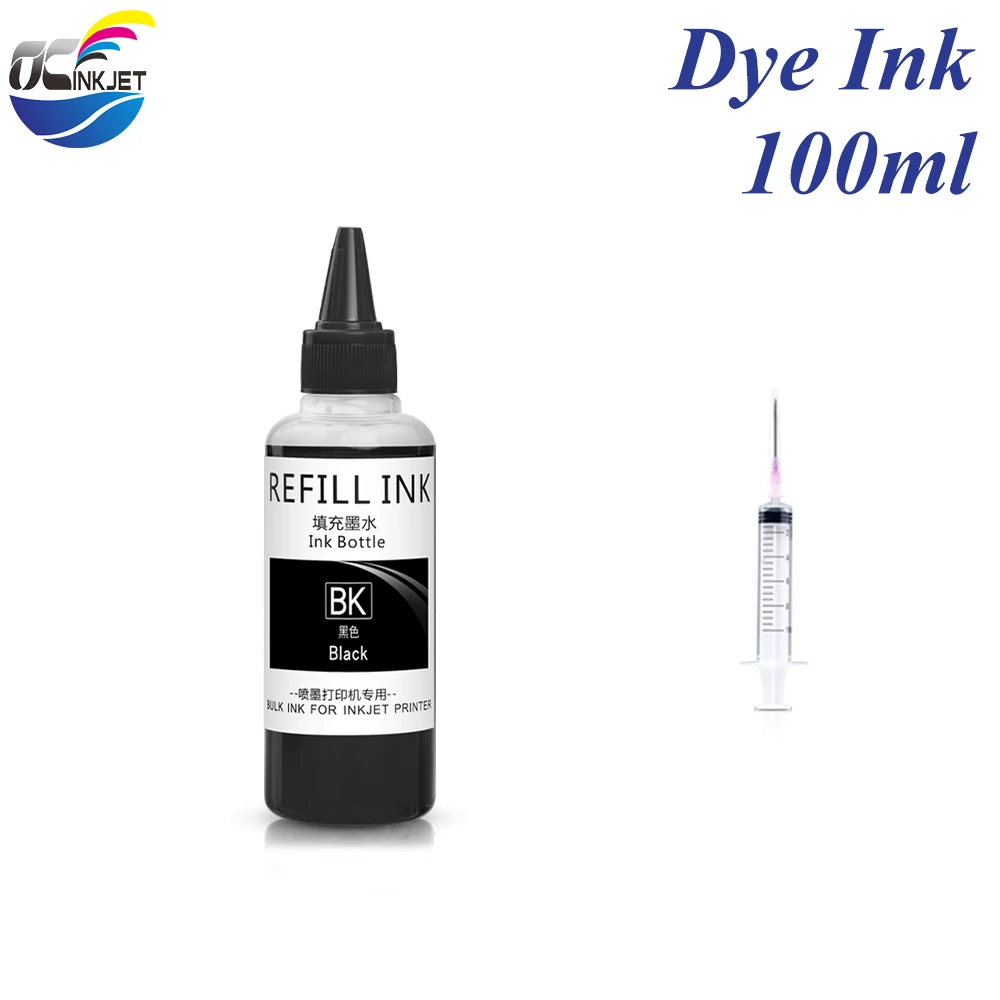 100ML  Universal Refill Dye Ink Suitable For Epson For HP For Canon For Brother Deskjet Desktop Printer CISS 6 Colors