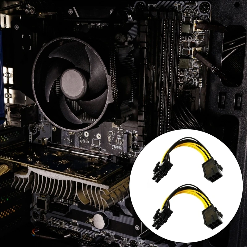  8Pin Male To 6 Pin Female Cable Adapter CPU 8Pin To Graphics Video Card Power Splitter Cable for Desktop Graphics