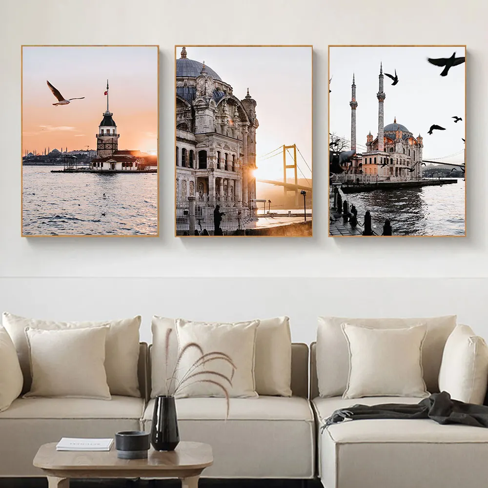 

Türkiye Landscape Photography Poster Modern Architecture Canvas Painting Art Print Nordic Wall Picture Living Room Home Decor