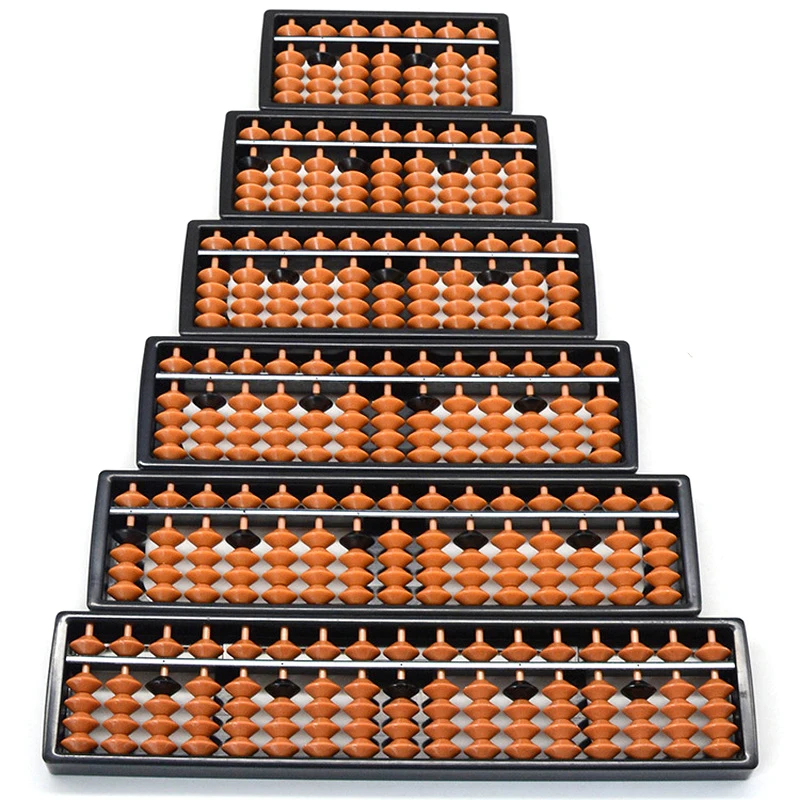 

7/9/11/13/15/17 Digit Rods Standard Abacus Brown Bead Soroban Calculator Counting Tool Mathematics Beginners Caculating Toys