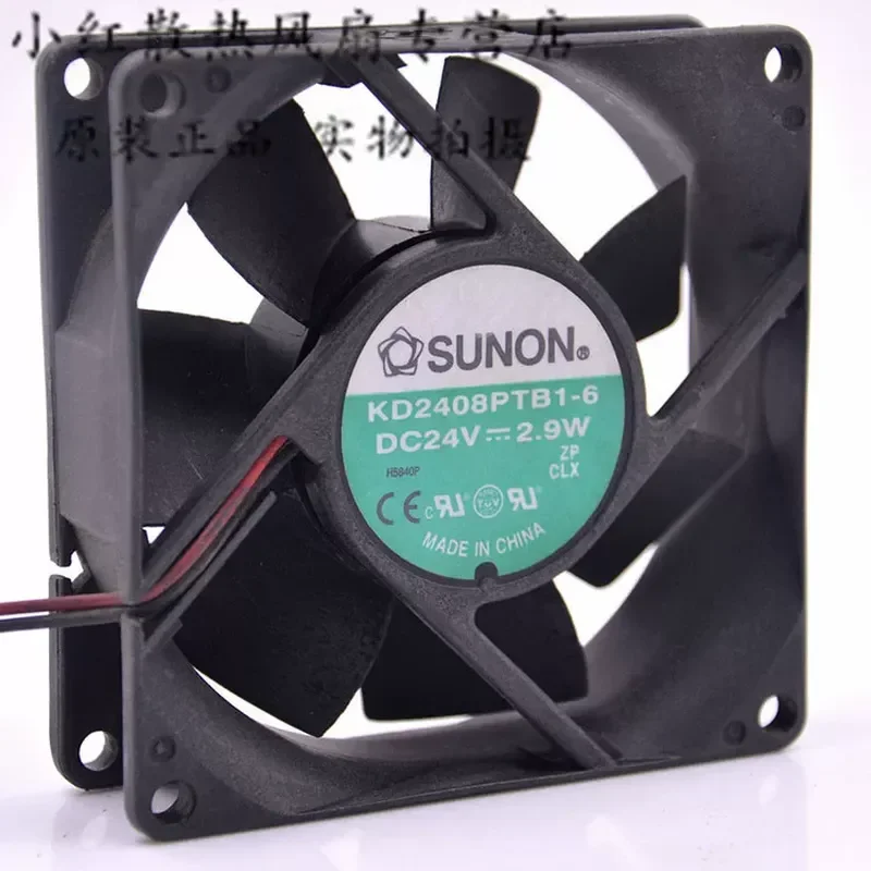 Original SUNON/Jianzhun KD2408PTB1-6 24V 2.9W 80x25mm Inverter Cooling Fan for Electronic Equipment