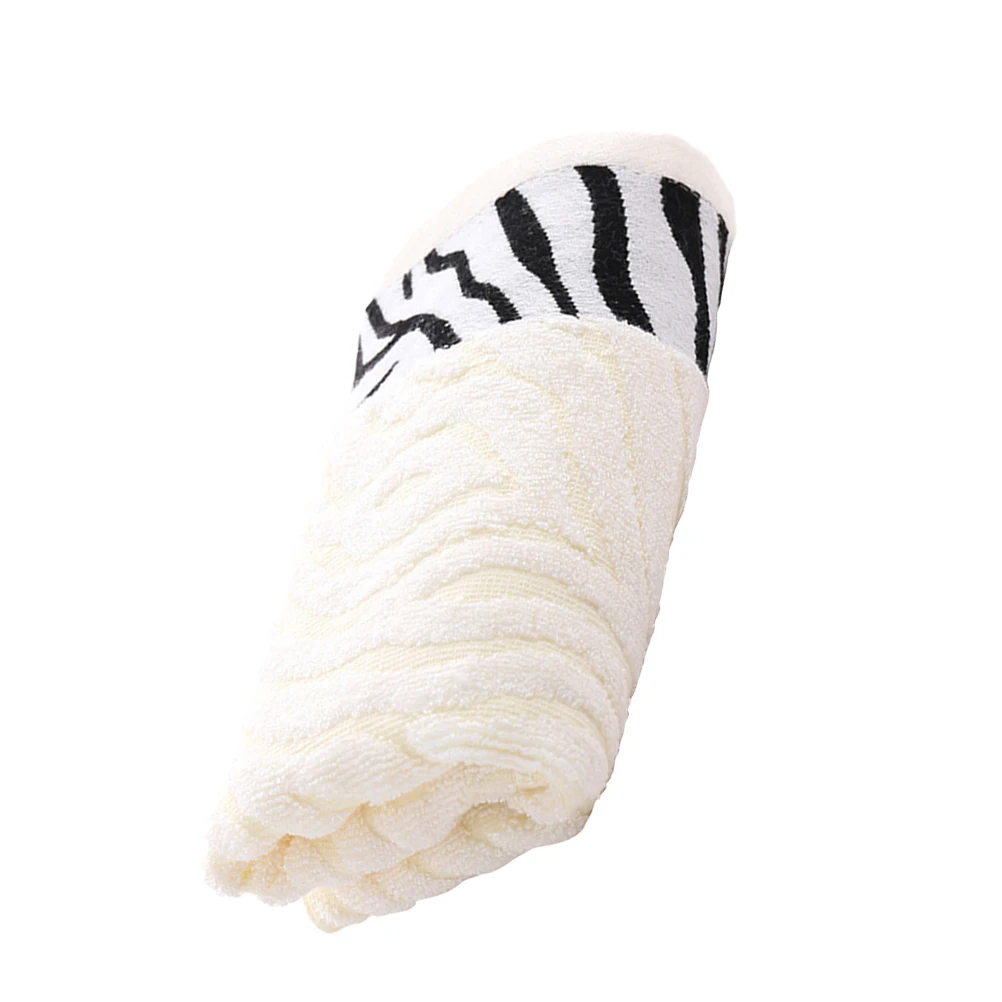 

Bamboo Fiber 74x34x1cm Light Beige Soft Absorbent Bathroom Hand Towels Non-slip Easy Wash Stripe Bath Towels Chemical-free