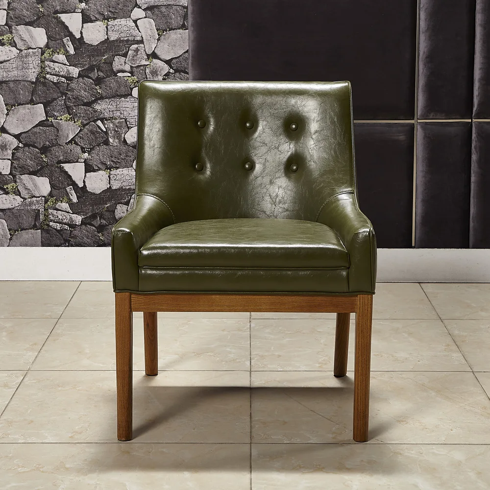 Factory direct sales of simple modern leisure chairs, theme restaurant backrest solid wood foot chairs, cafe leisure chairs
