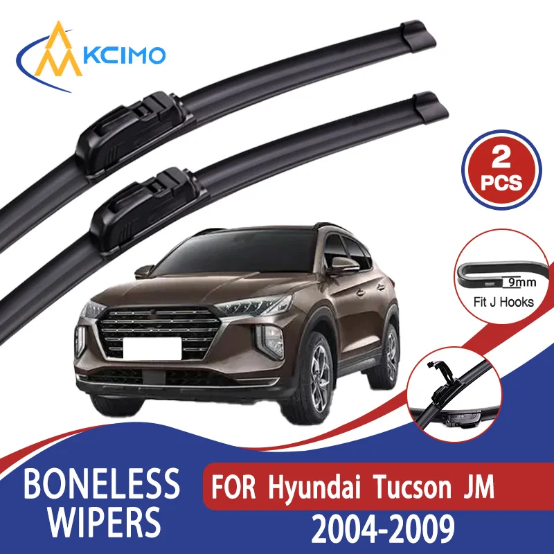 

For Hyundai Tucson JM 2004-2009 Car Wiper U-type Soft Rubber Boneless Wiper HD Quiet Durable Automotive Wiper 24"+16"