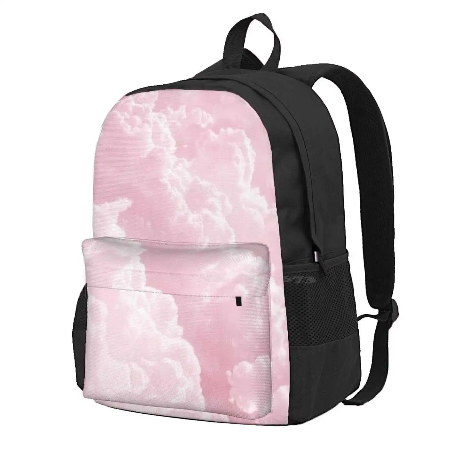 

Pink Clouds Hot Sale Schoolbag Backpack Fashion Bags Baby Pink Minimalism Clouds Aesthetic Kawaii Dreamy Pastel Tumblr