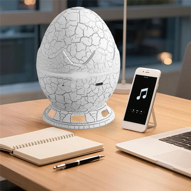 RALCA-Dinosaur Egg Galaxy Star Projector Night Light 7 Colors With Timer& Remote Control For Sleeping Atmosphere Lighting