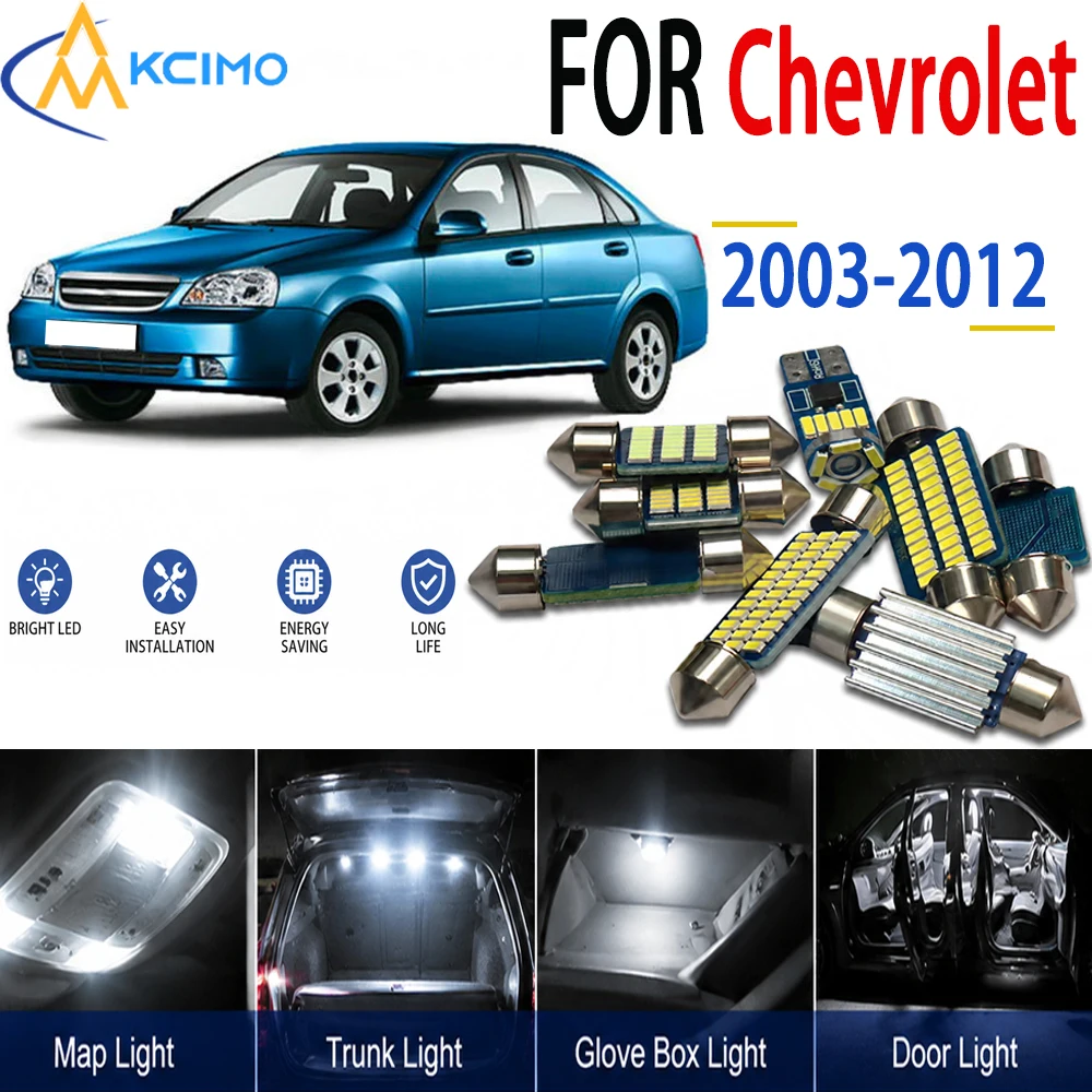 LED Interior Light Bulbs for Chevrolet Lacetti 2003-2012 Canbus Error Free Plug And Play Auto Indoor Lighting Accessories