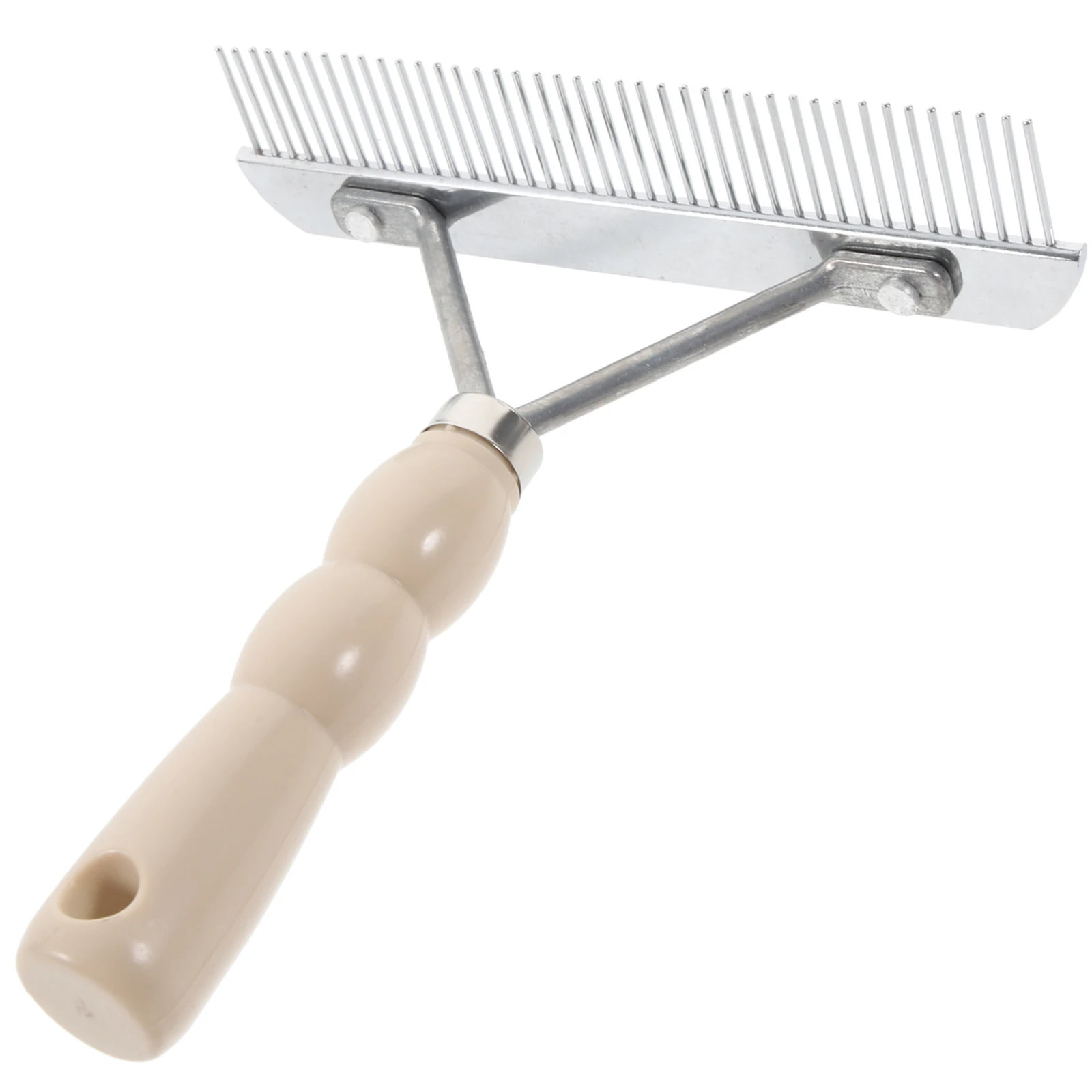 

Dog Hair Comb 16.5x15cm Stainless Steel Pet Brush Non slip Rake Grooming Tool for Dogs Cats Removal Loose Hair Tangles D Dirt