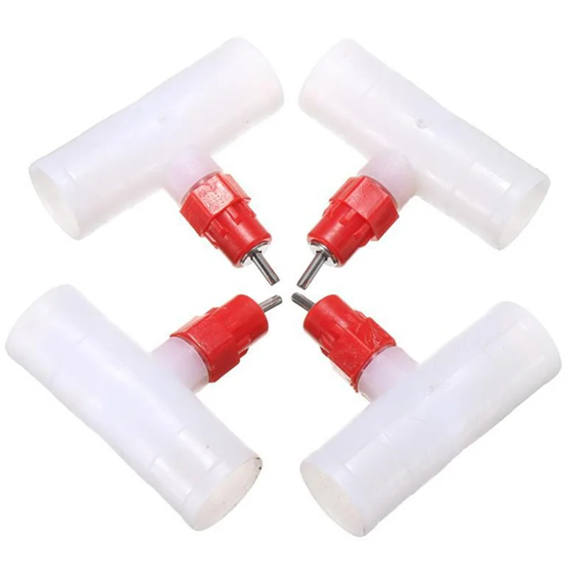 

ABAH-Chicken Nipples Tee Fittings - Fully Automatic Poultry Waterers Kit Chicken Water Drinker 60 Pack