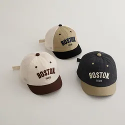 Casquette de Baseball en Maille Brodée de Lettres pour Bébé Garçon et Fille, Chapeau Décontracté en Coton, à Visière Courte, à la Mode, pour Été